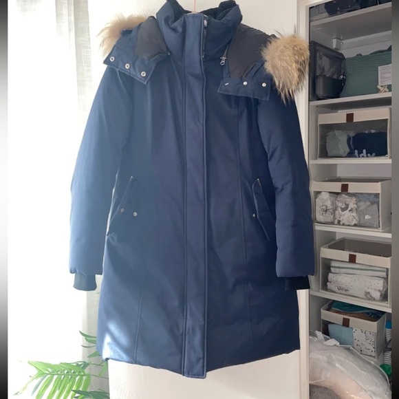 Mackage Kerry Navy Fur Down Parka - Picture 6 of 7